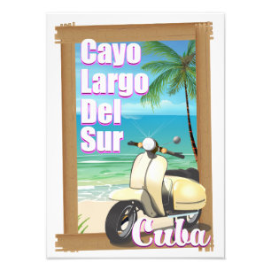 Impression Photo Affiche de vacances cubaines à Cayo Largo del Sur