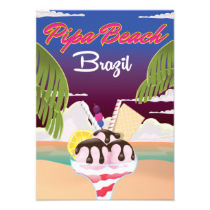 Impression Photo Affiche de vacances du Brésil de plage de Pipa