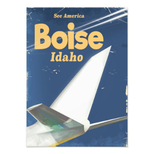 Impression Photo Affiche de vol pour Boise Idaho