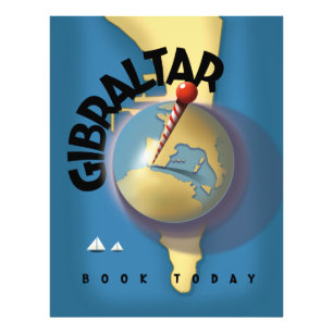 Impression Photo Affiche de voyage à Gibraltar