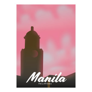 Impression Photo Affiche de voyage à Manille Philippines.