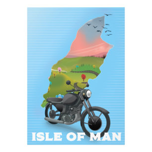 Impression Photo Affiche de voyage à moto sur l'île de Man