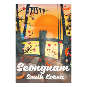 Impression Photo Affiche de voyage à Seongnam en Corée du Sud