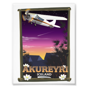 Impression Photo Affiche de voyage Akureyri Islande