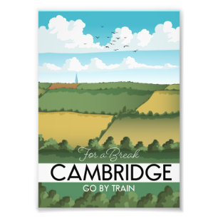 Impression Photo Affiche de voyage de Cambridge Train