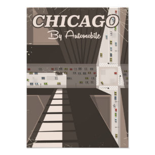 Impression Photo Affiche de voyage de Chicago City