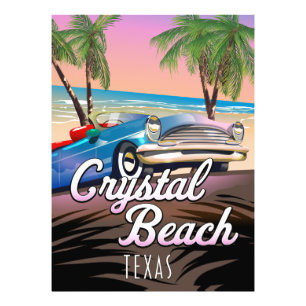 Impression Photo affiche de voyage de Crystal Beach Texas
