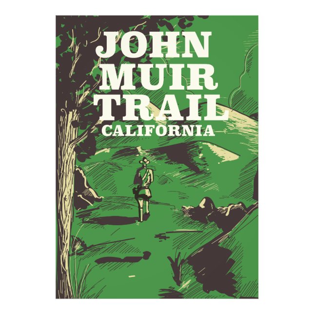 Impression Photo Affiche de voyage de John Muir Trail en Californie (Devant)