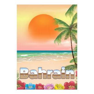 Impression Photo Affiche de voyage de la plage de Bahreïn