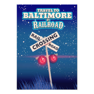 Impression Photo Affiche de voyage de la traversée ferroviaire de B