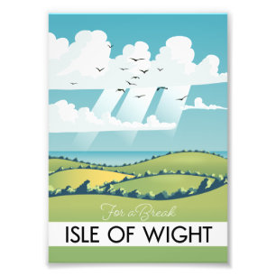 Impression Photo affiche de voyage de l'île de Wight.