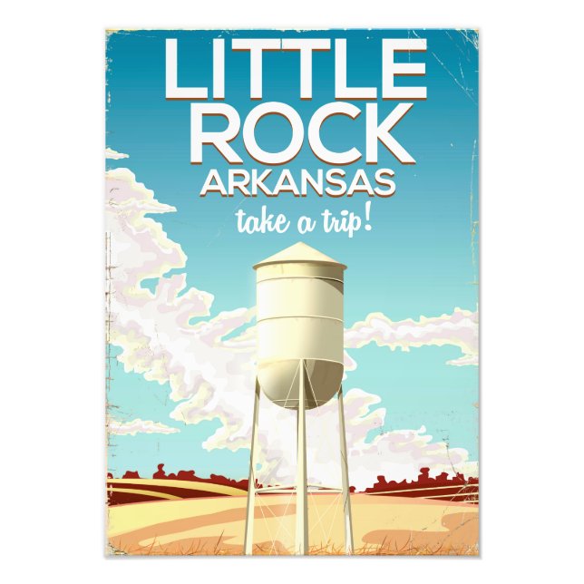 Impression Photo Affiche de voyage de Little Rock Arkansas (Devant)