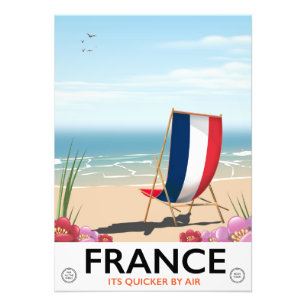 Impression Photo Affiche de voyage de plage au bord de la mer Franc