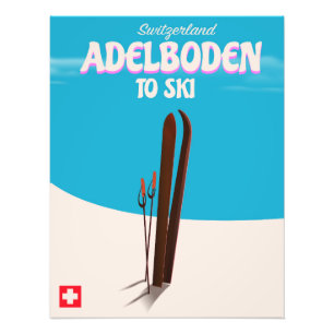 Impression Photo Affiche de voyage de ski à Adelboden Suisse