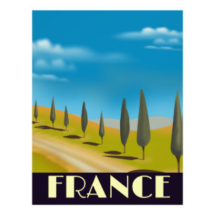 Impression Photo Affiche de voyage de style vintage France