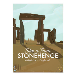Impression Photo Affiche de voyage du train Stonehenge Wiltshire