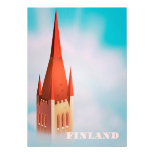Impression Photo Affiche de voyage église Finlande