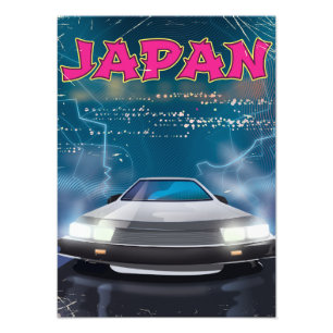 Impression Photo Affiche de voyage en voiture japonaise