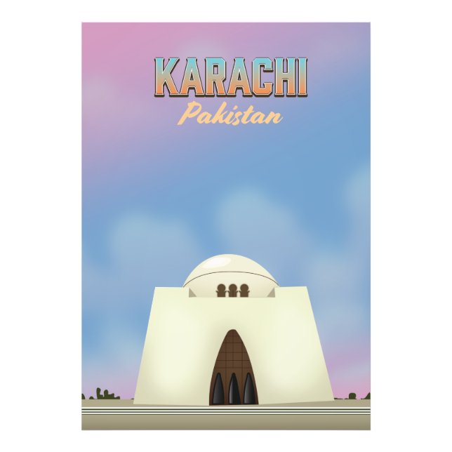 Impression Photo Affiche de voyage Karachi Pakistan (Devant)