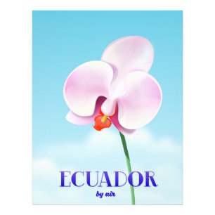 Impression Photo Affiche de voyage orchidée Équateur