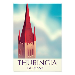 Impression Photo Affiche de voyage Thuringe Allemagne