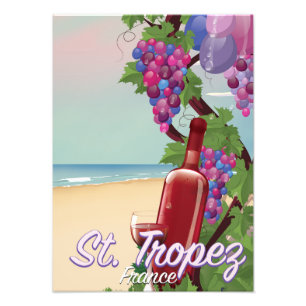Impression Photo affiche de voyage vin st. tropez France