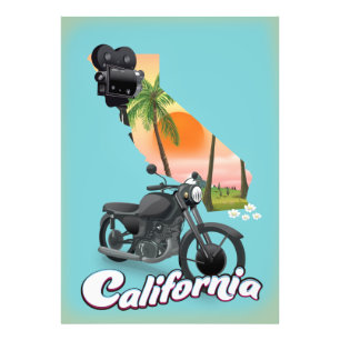 Impression Photo Affiche de voyage vintage Californie