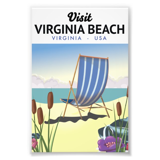 Impression Photo affiche de voyage Virginia Beach Virginia USA (Devant)