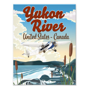 Impression Photo Affiche de voyage Yukon rivière USA Canada
