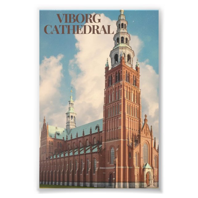 Impression Photo Affiche esthétique de la cathédrale de Viborg (Devant)