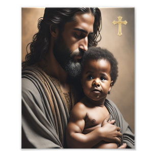 Impression Photo affiche Jésus et l'Enfant