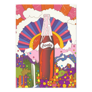 Impression Photo Affiche publicitaire de soda de style vintage