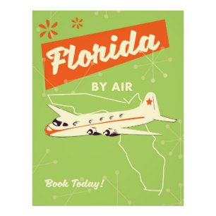 Impression Photo Affiche rétro de l'État de Floride.