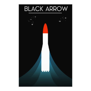 Impression Photo Affiche spatiale de la fusée britannique Black Arr