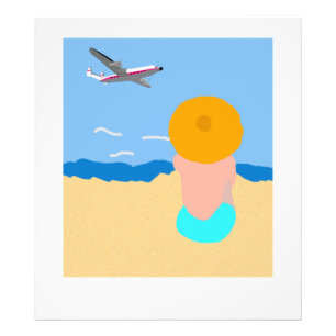 Impression Photo Affiche vintage d'avion de ligne