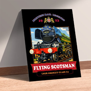 Impression Photo Affiche vintage de la locomotive à vapeur Flying S