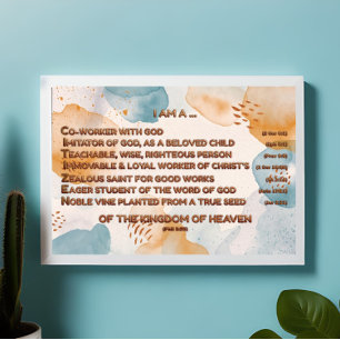 Impression Photo Affirmations bibliques de Boho Acrostique w_Script