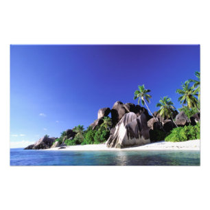 Impression Photo Afrique, Seychelles, île de La Digue. Granit 3