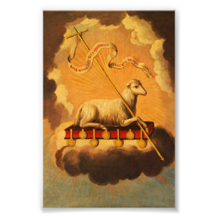 Impression Photo Agneau de Dieu, Agnus Dei par Jose Campeche y Jord