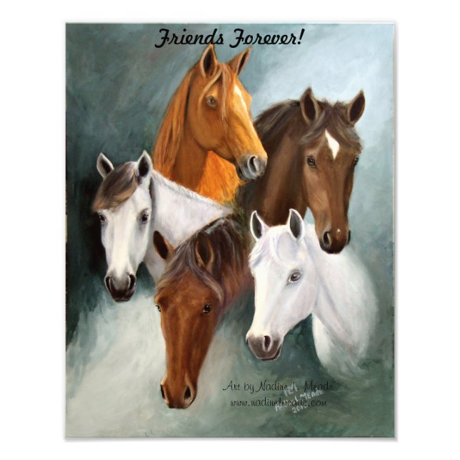Impression Photo agrandissement de la photo, 5 Chevaux (Devant)