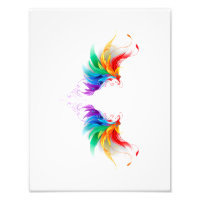 Ailes fluffy arc-en-ciel