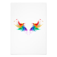 Ailes fluffy arc-en-ciel