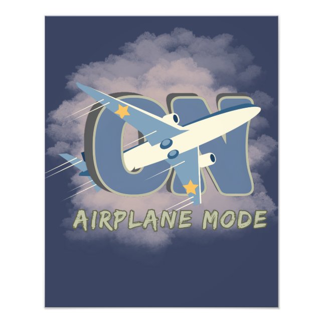 Impression Photo Airplane Mode ON – Travel Wall Art (Devant)