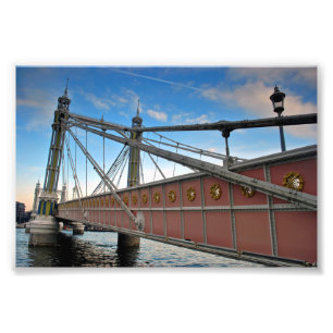 Impression Photo Albert Bridge Chelsea et Battersea Londres Royaume