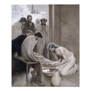 Impression Photo Albert Edelfeel - Jésus Laver les pieds des discip