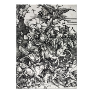 Impression Photo Albrecht Dürer Quatre cavaliers de l'Apocalypse P