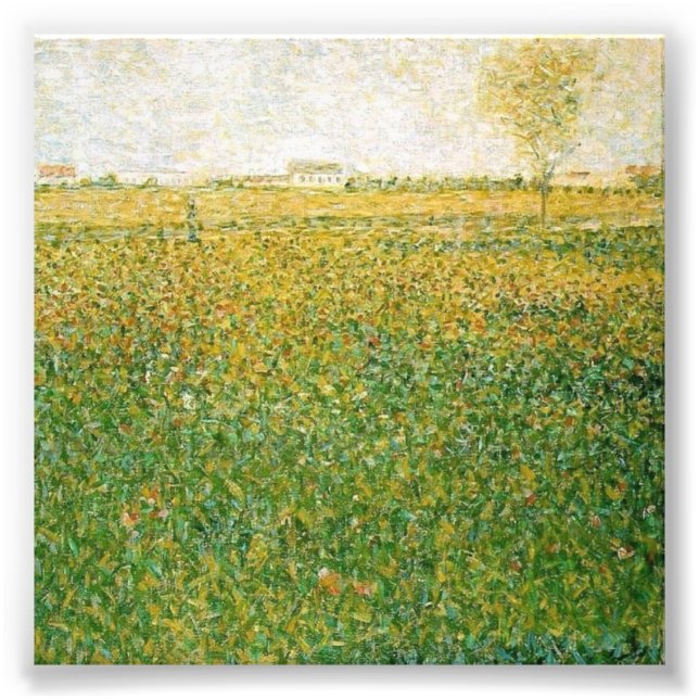 Impression Photo Alfalfa Fields Saint-Denis par Georges Seurat (Devant)