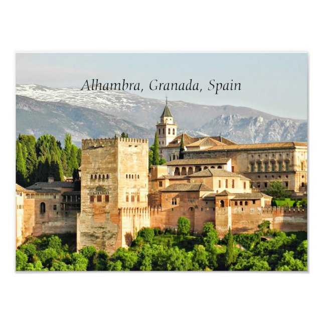 Impression Photo Alhambra, Grenade, Espagne (Devant)