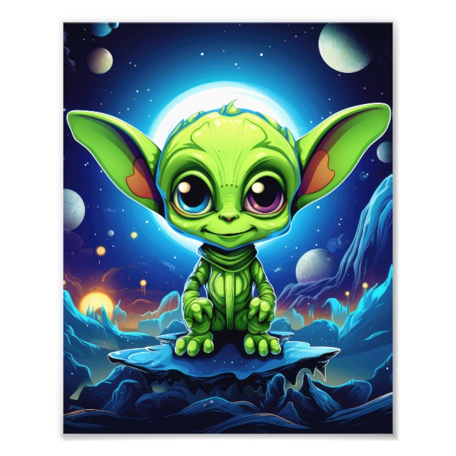 Impression Photo Alien Chibi Cute (Devant)
