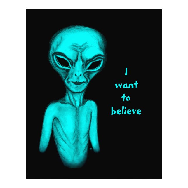 Impression Photo Alien, je veux croire (Devant)